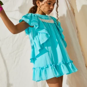 Vestido verano turquesa de Vera