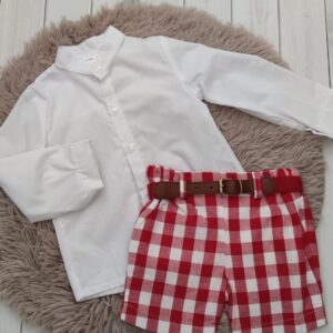 Conjunto niño Babyfer cuadros rojo